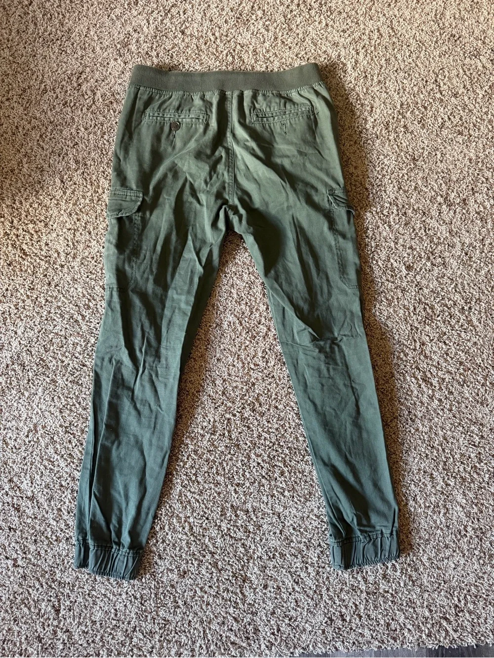 Small Men’s jogger 2p bundle Green and khaki Cargo Jogger Pants Drawstring
